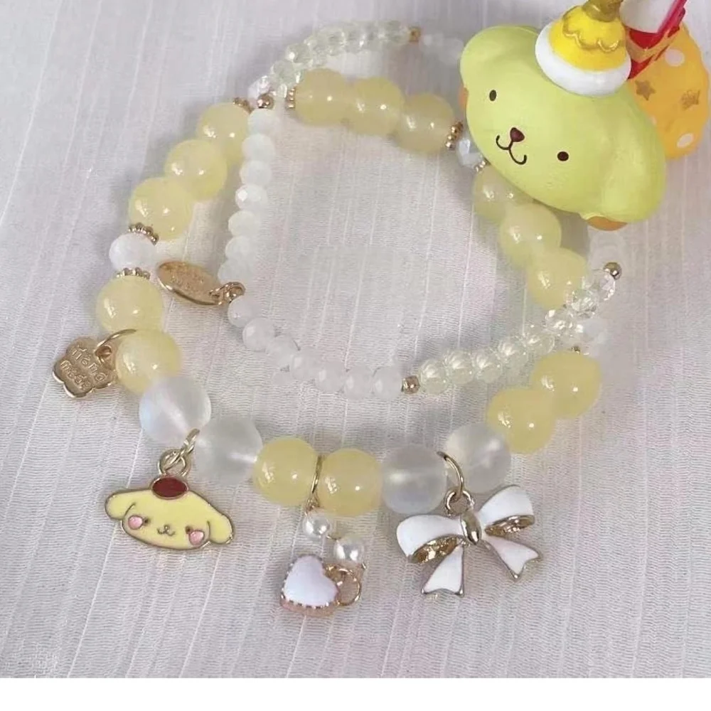 Charming Gold and Cream Beaded Bracelet